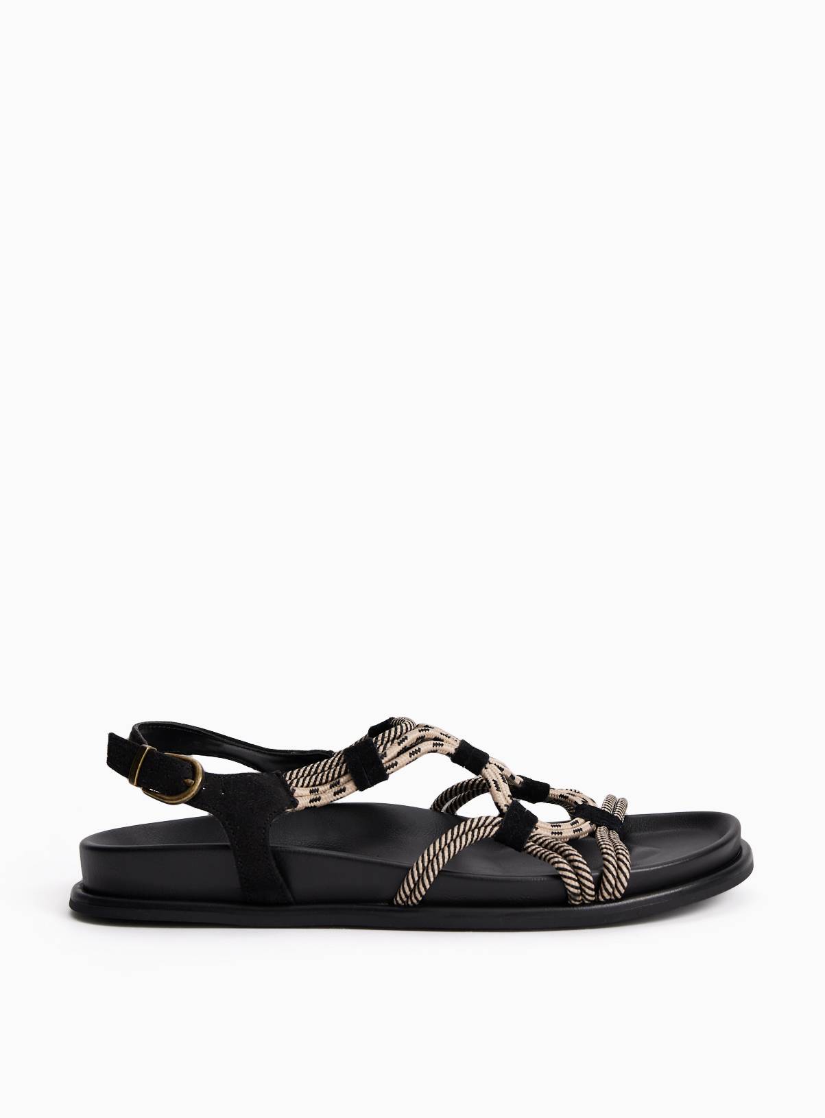 Brown Rope Detail Strappy Sandals 3 - Image 2